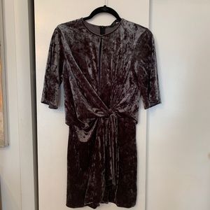 Zara Crushed Velvet Dress